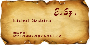 Eichel Szabina névjegykártya